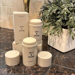 Salt & Stone Santal & Vetiver Natural Deodorant New in Box Bundle of 2